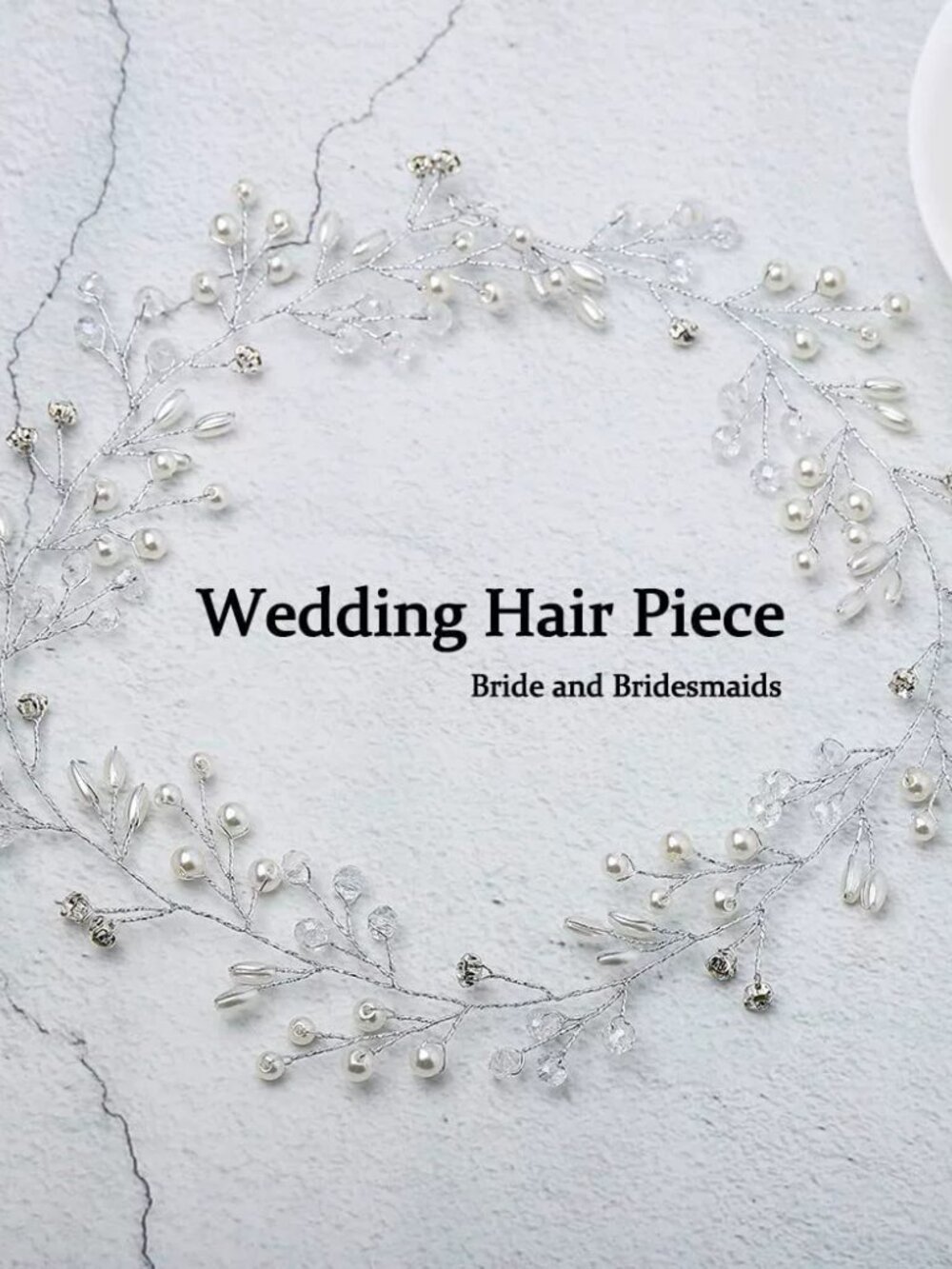Pearl Bridal Hair Vine Vine Headpiece | Crystal Wedding Hair Piece for Brides